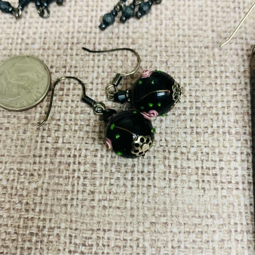 Black and Silver Earring Bundle‎